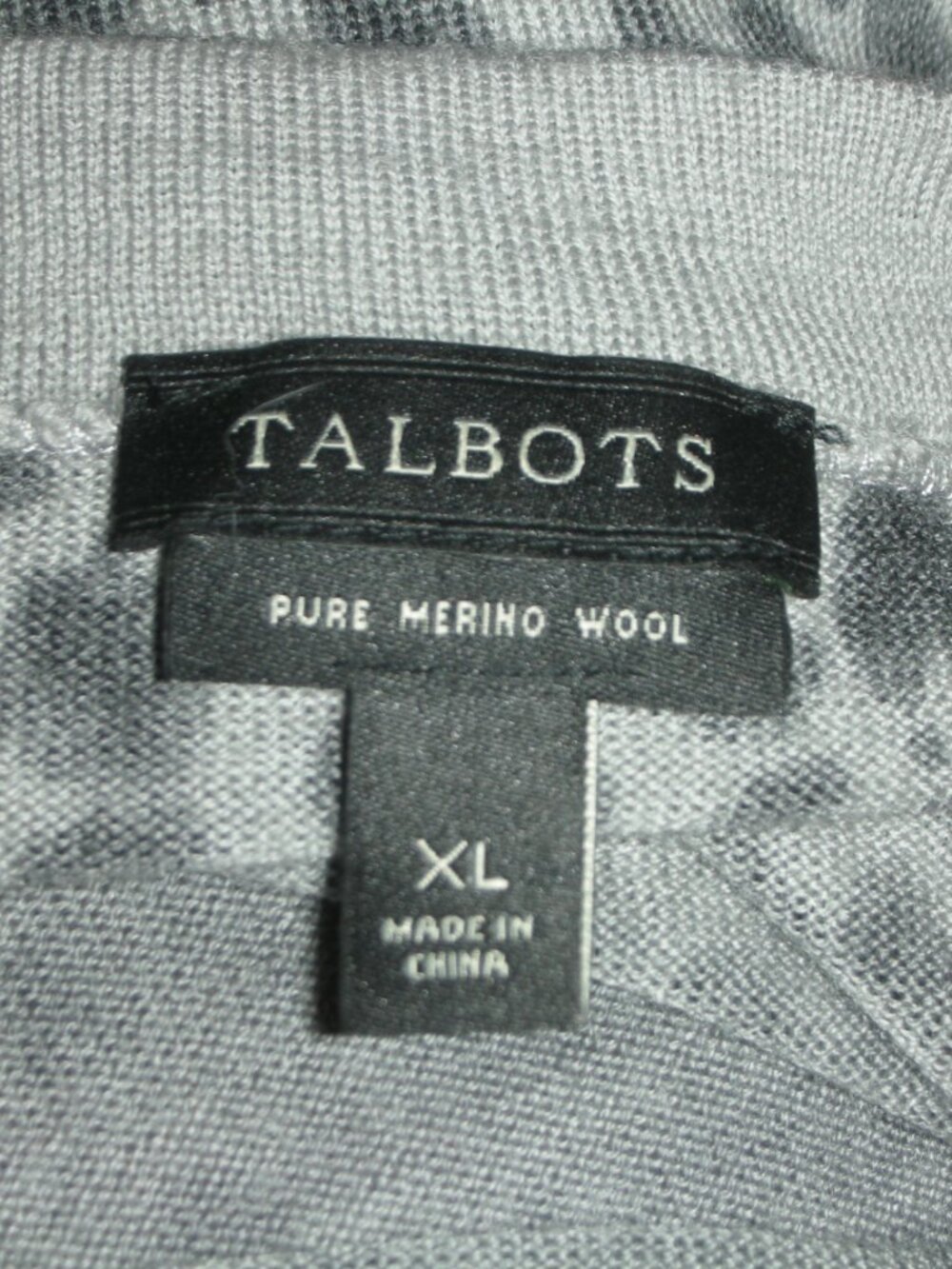 Talbots Pure Merino Wool Gray Ombre Leopard Sweater XL Quiet Luxury Animal Print - Picture 5 of 6